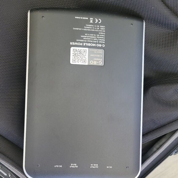 G-RO Smart Carry-On Bag 22" 2-Wheel Luggage + Battery Pack ALL BACK - Picture 11 of 16